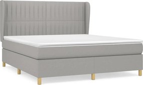 vidaXL Pat continental, gri deschis, 180x200 cm, material textil