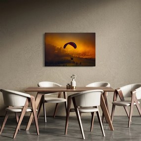 Tablou cu parașutistul în apus de soare (90x60 cm)