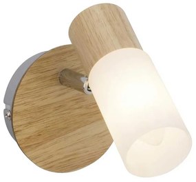 Spot Babsan, 1xe14, 3.5w, metal/lemn, maro
