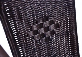 Scaun de grădină din ratan Bistro - maro închis