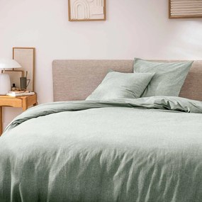 Lenjerie de pat verde din bumbac pentru pat dublu/extinsă cu 3 piese 240x220 cm Meline – douceur d'intérieur