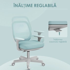 Vinsetto Scaun de Birou Ergonomic, Reglabil pe Înălțime și Respirabil, Verde | Aosom Romania