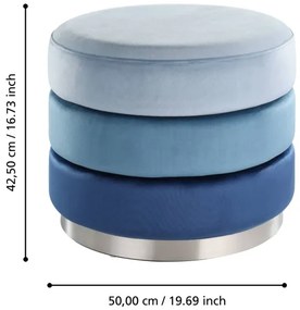 Taburet Eglo 424133 MASHIKE 42,5x50 cm albastru/crom