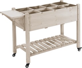 Outsunny Jardiniera din lemn pentru gradina, 123x54x74cm, maro | Aosom Romania