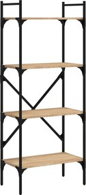 vidaXL Bibliotecă cu 4 niveluri, stejar sonoma, 56x31,5x138,5 cm, lemn