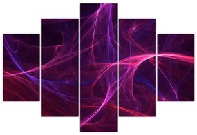 Tabloul abstract cu linii curbe (150x105 cm)
