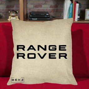 Perna Personalizata cu emblema Range Rover, 40x40 cm, Crem, Husa Detasabila, Perna Inclusa, BEKZ®