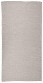 vidaXL Covor de exterior, gri taupe, 100x200 cm, țesătură plată