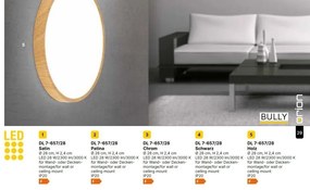 Plafoniera LED design slim BULLY D-28cm maro