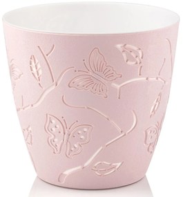Ghiveci PP modern, rotund, model Fluture 3D,   14cm, 1.4 litri
