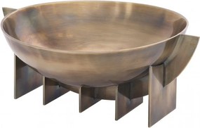 Vas decorativ din otel inoxidabil design LUX Bismarck, alama vintage 114156 HZ