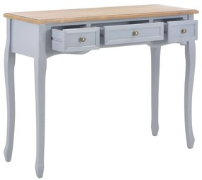 280045 vidaXL Masă de toaletă tip consolă cu 3 sertare, gri