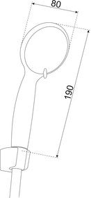 Duș de mână NERO cu furtun