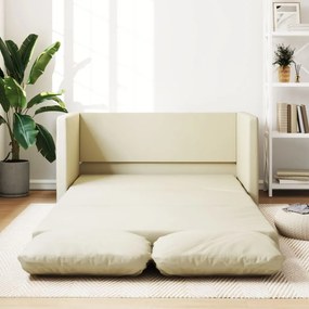 vidaXL Canapea extensibilă 2 în 1, crem, 112x174x55cm, piele ecologică