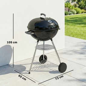 Outsunny Grătar rotund tip kettle | Aosom Romania