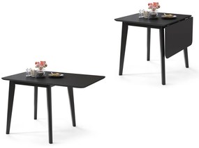 MAZZONI EXPORT ROXY Negru -  MASĂ RABATABILĂ DE LEMN PENTRU BUCĂTĂRIE/SUFRAGERIE RETRO EXTENSIBILĂ