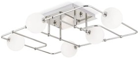 Plafoniera, Lustra aplicata tavan design modern PIPES, nickel plated