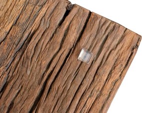 Masuta Living design high-tech din metal si lemn masiv, Barracuda 110cm A-36650+30117G VC