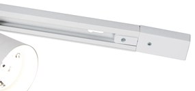 Sistem de iluminat cu șină modern cu 5 spoturi albe monofazate GU10 70mm - Iconic Jeana Luxe