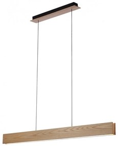 Lustra LED moderna design lemn natural Laria