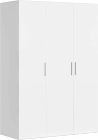Dulap FLEX, alb, PAL, cu 3 usi, 150x66x218 cm