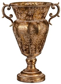 Vase decorative metalice pentru flori Cupa de aur,28 x 21 x 37 cm