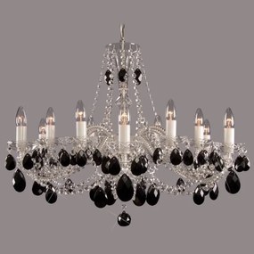 Lustra 12 brate cristal Bohemia L11 120/12/1 black