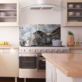 Panou Sticla Bucatarie, 60x120cm, Protectie aragaz, Antistropi, Termorezistent, Abstracte, Marble, Abstract Marble