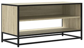 848885 vidaXL Comodă TV, stejar sonoma, 91x40x46 cm, lemn prelucrat și metal