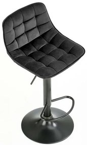 Scaun de bar H95 velvet negru