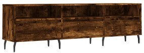 vidaXL Comodă TV, stejar fumuriu, 150x30x44,5 cm, lemn prelucrat