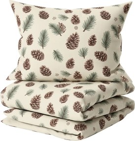 Lenjerie de pat din bumbac PINE CONES colorata Dimensiune lenjerie de pat: 70 x 90 cm | 140 x 200 cm