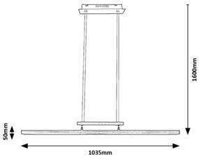 Lustră LED dimabilă pe cablu Rabalux 5280 YORDANA LED/27W/230V