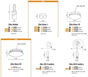 Lustra moderna cu 10 pendule de 6metri Ziko G9 antique