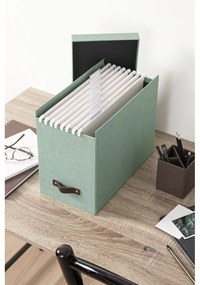 Organizator verde pentru documente din carton Johan Canvas Paper Laminate – Bigso