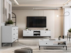 Set mobilier living Tezarta I (Alb + Negru) . 1105977