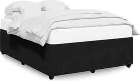 vidaXL Cadru de pat fără saltea, negru, 140x200 cm, catifea