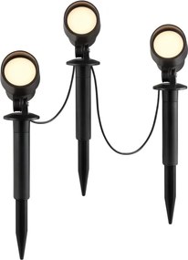 Brilliant - Set de 3 lămpi LED pentru exterior KAMARA LED/8,5W/230V IP44 neagră