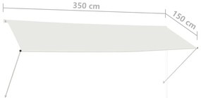 Copertina retractabila, crem, 350 x 150 cm Crem, 350 x 150 cm