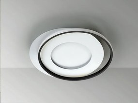 Lustra LED aplicata design modern circular Limbos alb/negru