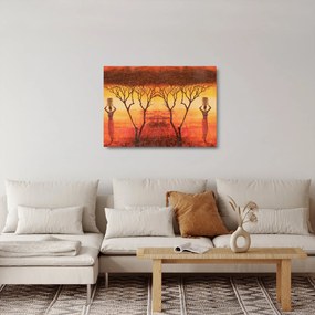 Tablou pe sticlă - Savana africană (70x50 cm)