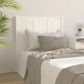 Tablie de pat, alb, 80,5x4x100 cm, lemn masiv de pin Alb, 80.5 x 4 x 100 cm, 1
