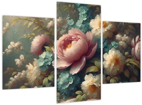 Tablou - Natură moartă cu flori - pictură (90x60 cm)
