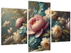 Tablou - Natură moartă cu flori - pictură (90x60 cm)