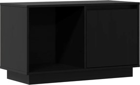 vidaXL Comodă TV, negru, 74x35x44 cm, lemn masiv de pin
