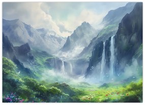 Tablou - Valea cascadelor (70x50 cm)