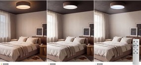 Brilagi - Lampă LED dimabilă VELVET SM. VARI 24W/230V 3000-6500K diam. 45 cm maro + telecomandă