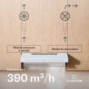 Klarstein Hota Purista Force, Compact, 384,8 m³/h, EEK C, Tehnologie cu două motoare