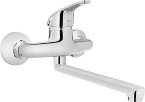 Baterie lavoar Invena Perea pipa 200 mm crom lucios