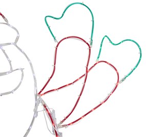 Lampă de podea de Crăciun Moș Crăciun 117cm incl. LED cu temporizator IP44 - Pax